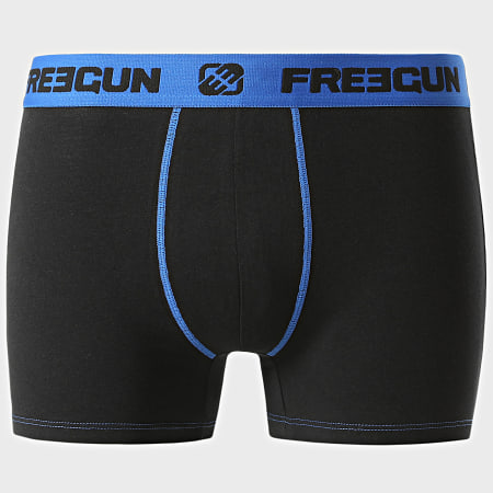 Freegun - Set di 3 boxer ultra elasticizzati nero blu